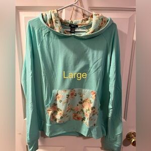 Rue21 Mint Floral Hoodie
